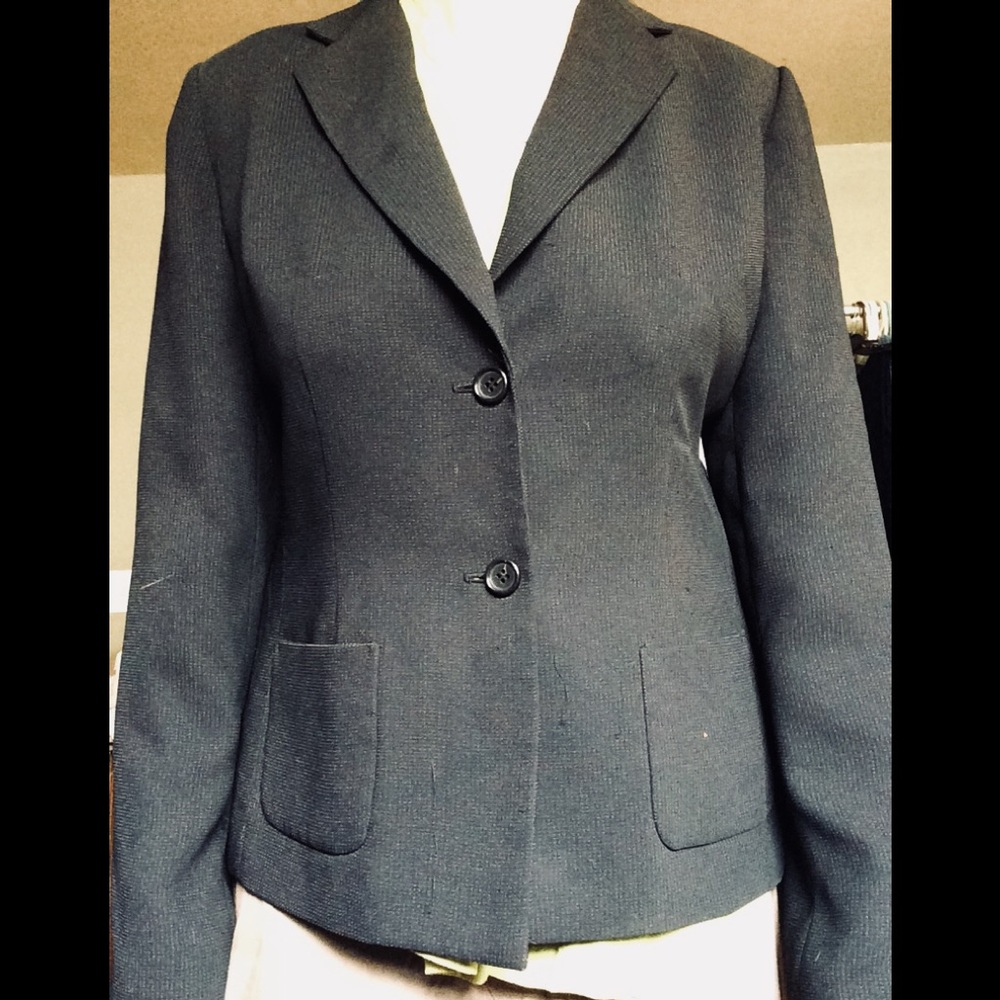 Ann Taylor LOFT vintage fitted black suit jacket